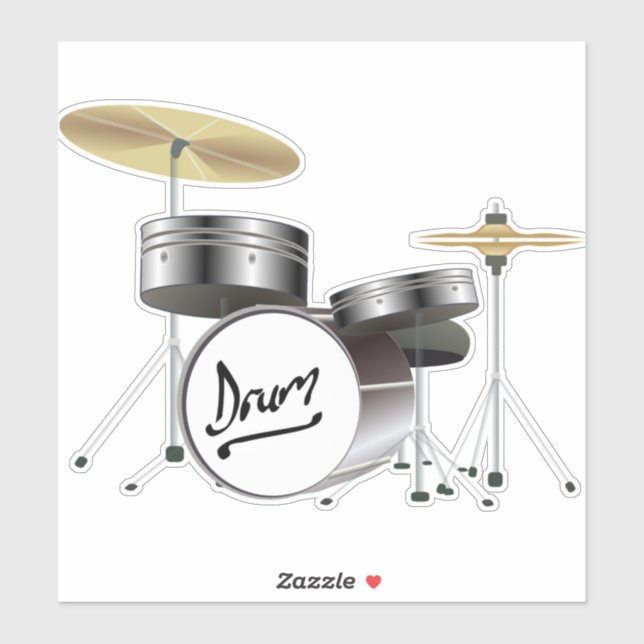 Sticker batterie-instruments-musique-batterie (Feuille)