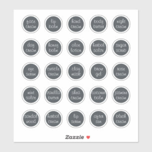 Sticker Baume de crème de bocal noir personnalisable de 1,