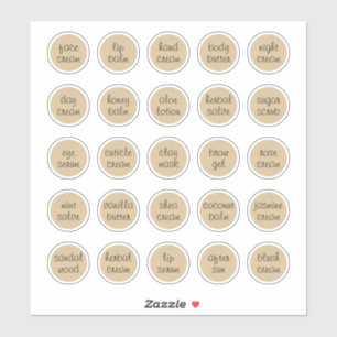 Sticker Baume de crème de pot cosmétique personnalisable K