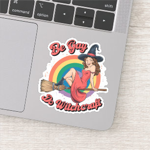 Sticker Be Gay Do Witchcraft Gay pride Witch Halloween