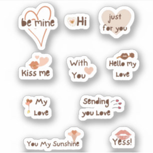 Sticker Be Mine Valentine's Boho citation esthétique
