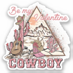 Sticker Be My Valentine - Cowboy Pays de l'Ouest