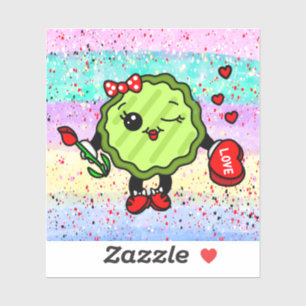 Sticker Be My Valentine Holiday Pickle