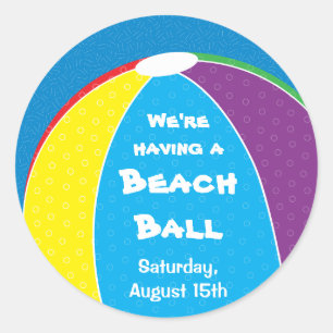 Sticker Beach Ball Party