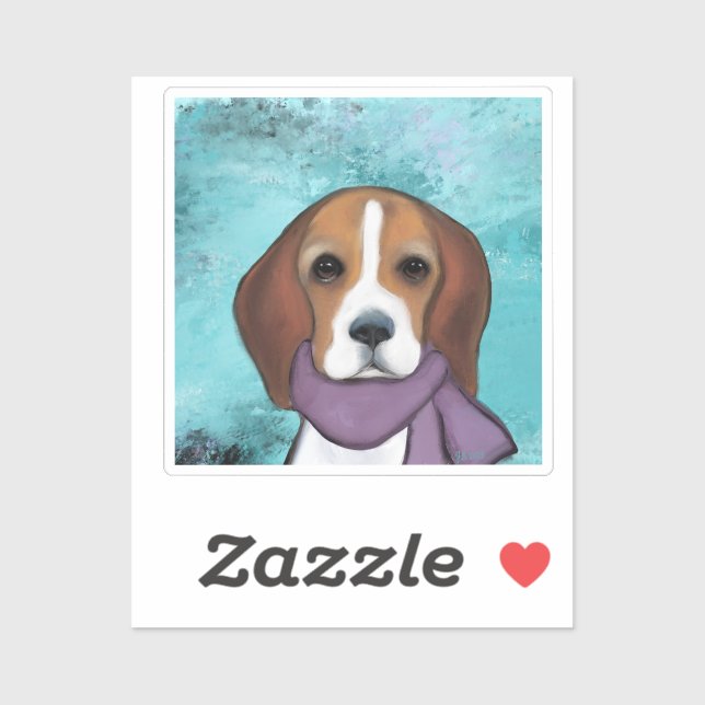Sticker Beagle (Feuille)