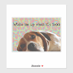 Sticker Beagle Me Réveille
