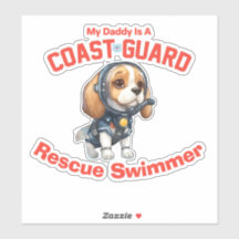 Beagle Mon Papa Est Un Secourent USCG Swimmer