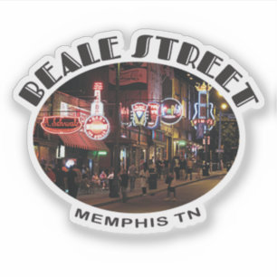Sticker Beale Street, Memphis, Tennessee Nightlife