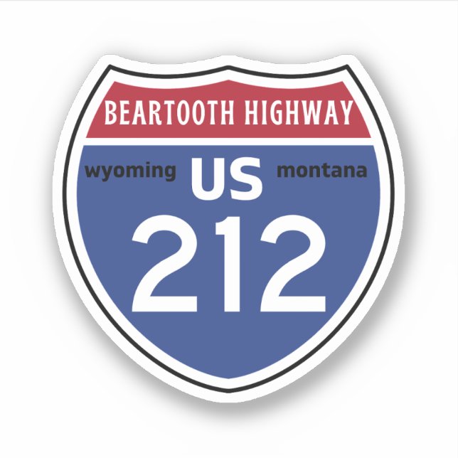 Sticker Beartooth Highwayus 212 route Montana au Wyoming (Devant)