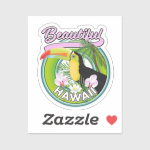 Sticker beau logo de voyage à Hawaii