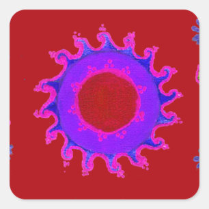 Sticker Beau Motif Indien Extraordinaire Mehndi Maroon Art