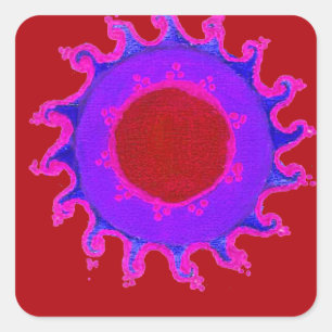 Sticker Beau Motif Indien Extraordinaire Mehndi Maroon Art