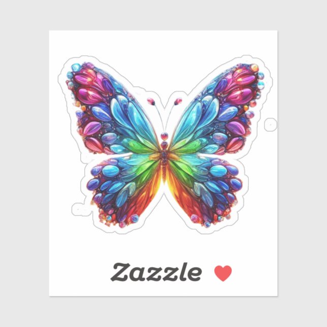 Sticker Beau Papillon (Feuille)