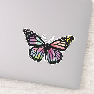 Sticker Beau papillon coloré à l'aquarelle