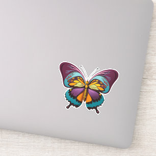 Sticker Beau papillon multicolore