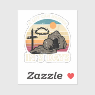 Sticker Beaucoup de choses peuvent arriver en 3 jours Pâqu