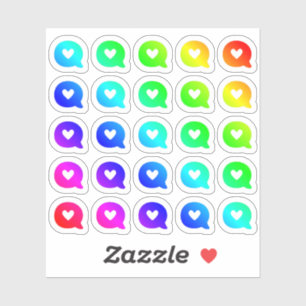 Sticker Beaucoup De Discours Coloré Bubbles Minuscules For
