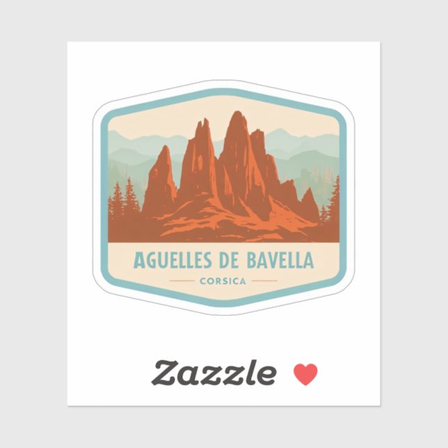 Sticker Beauté naturelle d'Aguelles De Bavella-France (Feuille)
