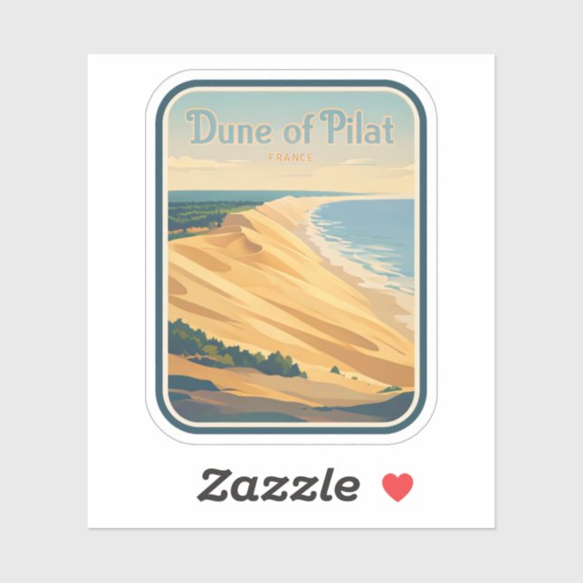 Sticker Beauté naturelle de Dune de Pilat-France (Feuille)