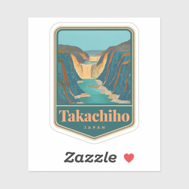 Sticker Beauté naturelle de Takachiho-Japon (Feuille)