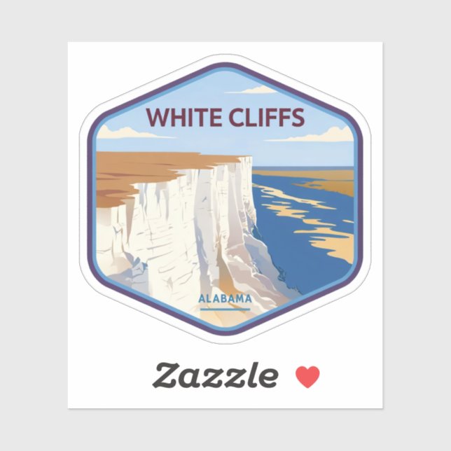 Sticker Beauté naturelle des falaises blanches d'Epes-Alab (Feuille)