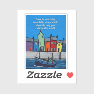 Sticker Beautifully Unrepeatable Inspirational Coastal