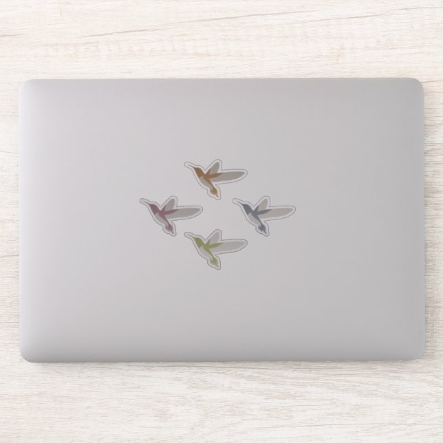 Sticker Beaux colibris colorés (Ordinateur)