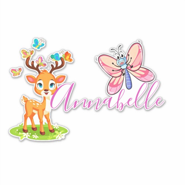 Sticker Bébé cher (cerf) (Devant)