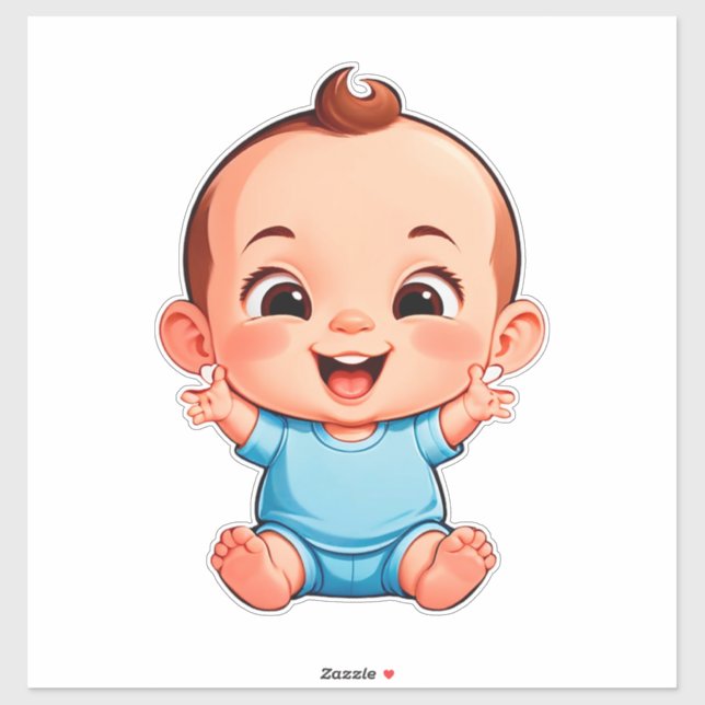 Sticker Bébé garçon mignon (Feuille)