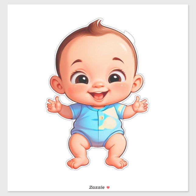 Sticker Bébé garçon mignon (Feuille)