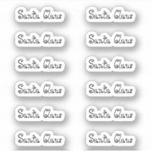 Sticker Bébé Poupée Kiss-Cut Santa Claus Signature