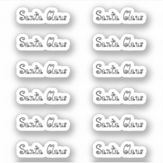 Sticker Bébé Poupée Kiss-Cut Santa Claus Signature