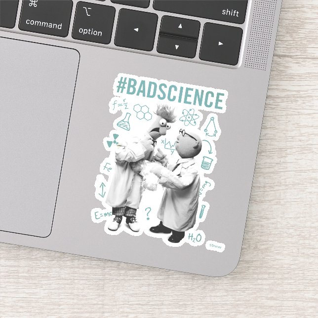 Sticker Bécher et Bunsen | #BadScience (Détail)