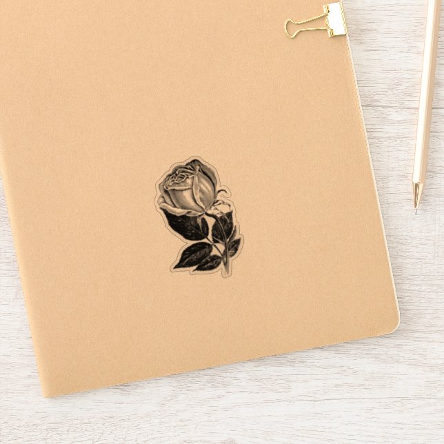 Sticker Bed & Breakfast simple Rose croquis Vinyl Décalage (Carnet)