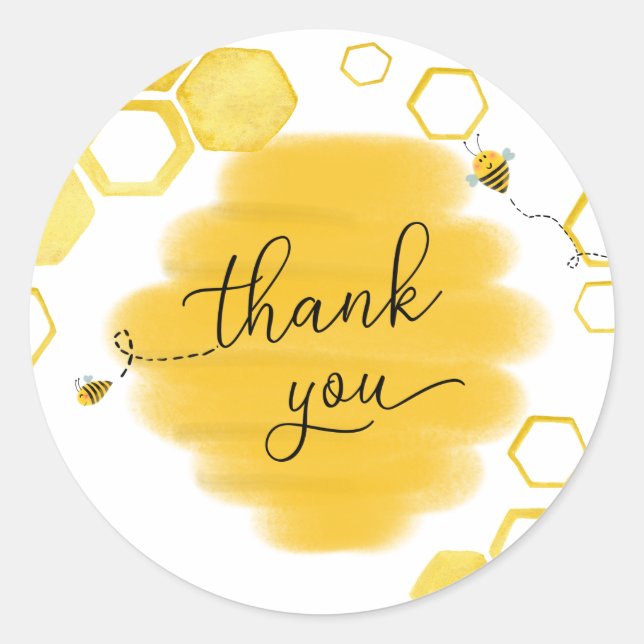 Sticker Bee Merci Favor (Devant)