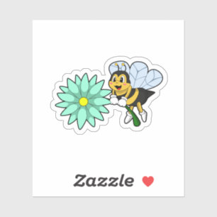 Sticker Bee with flower.PNG