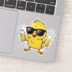 Sticker Beer Time Madafakas Drôle Mème Duck Goose Retro