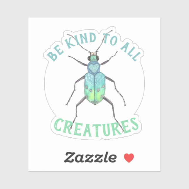 Sticker Beetle Bleu (Feuille)