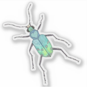 Sticker Beetle de Tigre Bleu