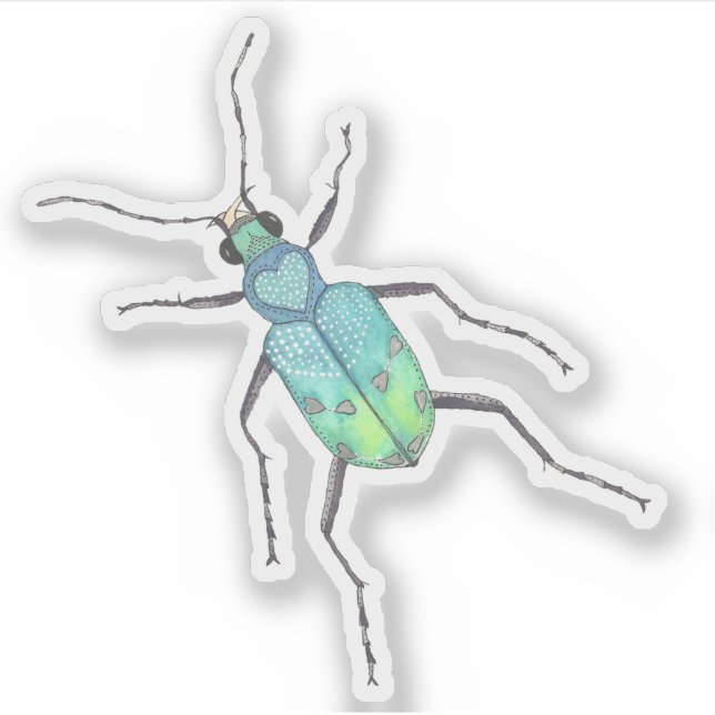 Sticker Beetle de Tigre Bleu (Devant)