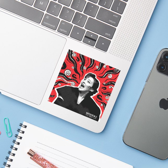 Sticker Beetlejus | Delia Deetz (Ordinateur portable avec iPhone)