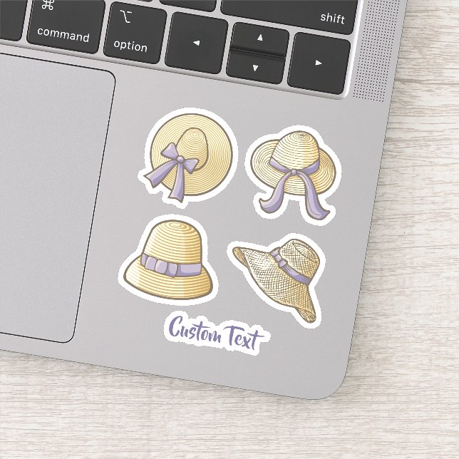 Sticker Beige Casquette d'été féminine (Détail)