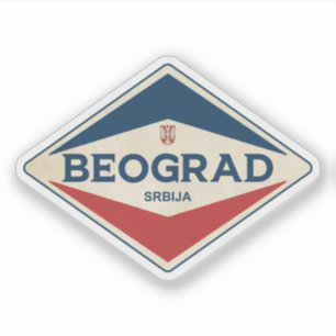 Sticker Belgrade Serbie Vintage