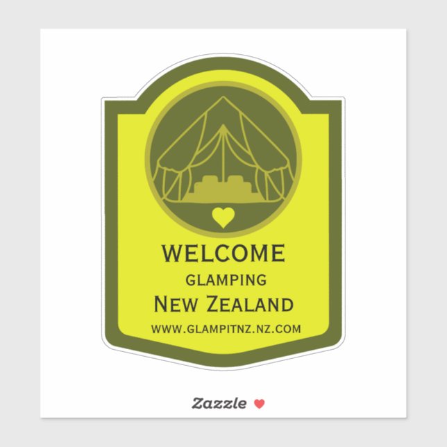 Sticker Bell Tent Glamping (Feuille)
