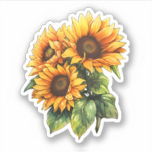 Belle aquarelle Bouquet de tournesol floral