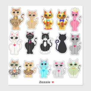 Sticker Belle collection de chats sauvages