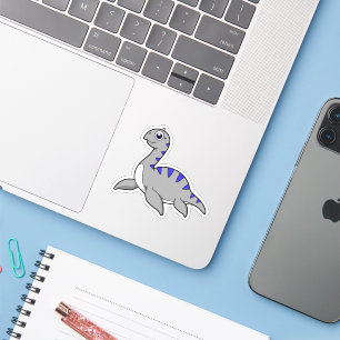 Sticker Belle Illustration D'Un Monstre Loch Ness.