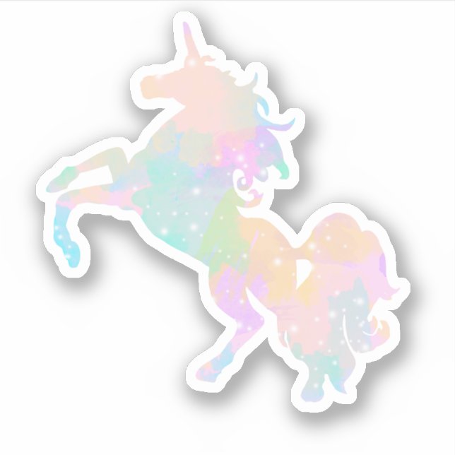 Sticker Belle licorne colorée (Devant)
