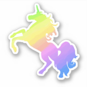 Sticker Belle licorne colorée