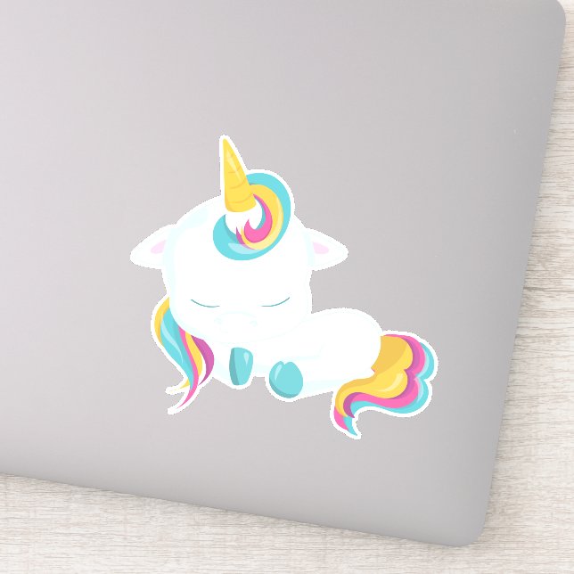 Sticker Belle licorne dormante (Détail)